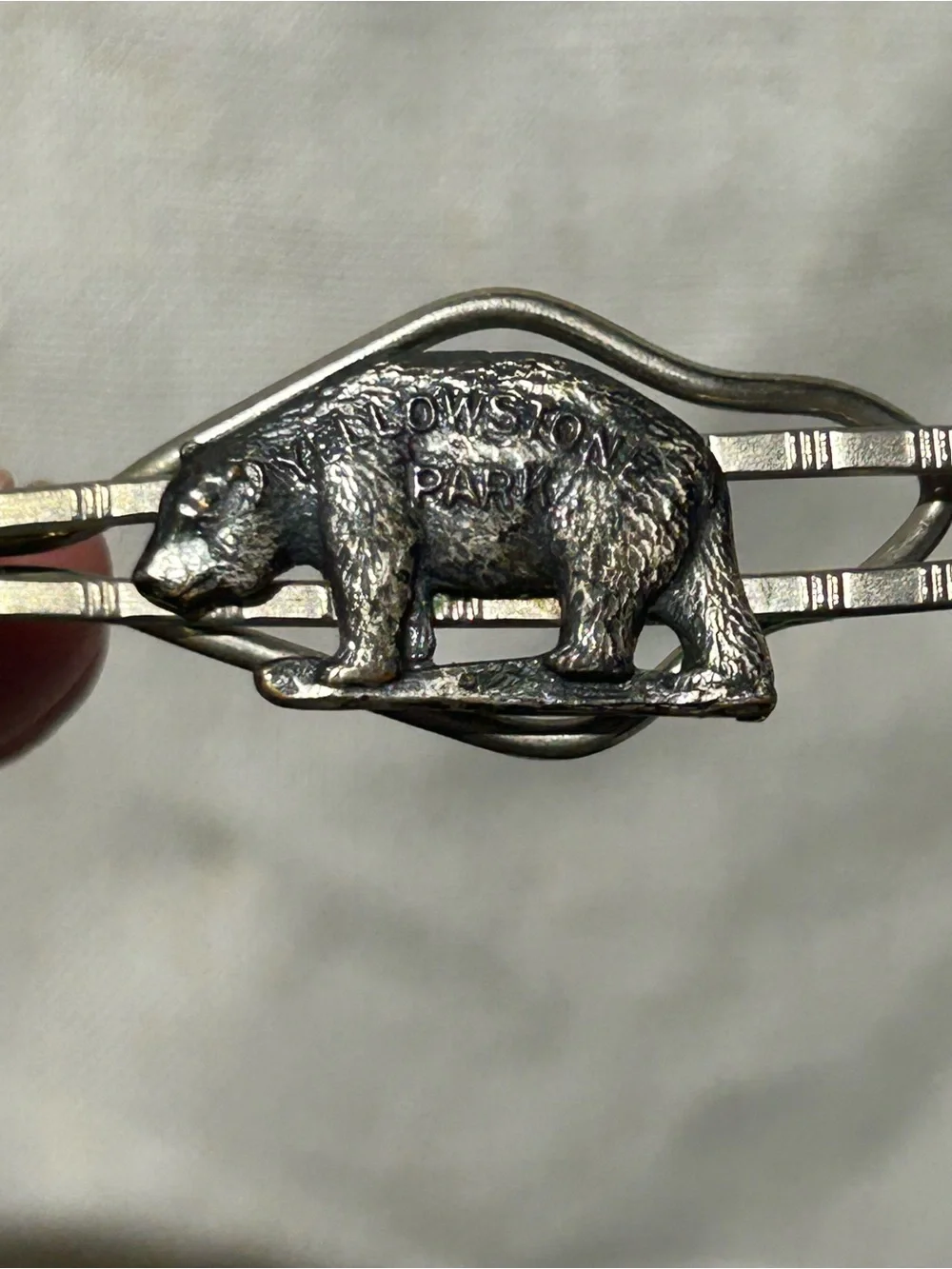 Vintage Yellowstone National Park Bears Tie Bar or Clip - Money Clip
